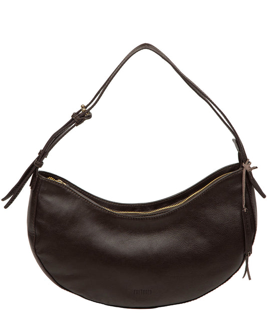 'Consuelo' Cocoa Leather Grab Bag