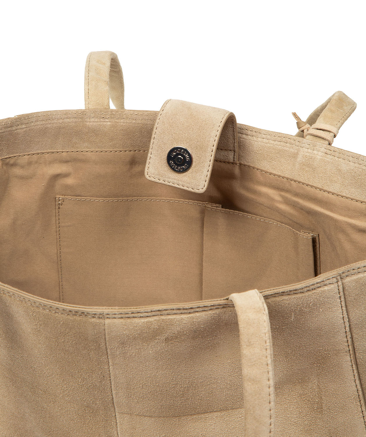 'Matilde' Beige Suede Handbag