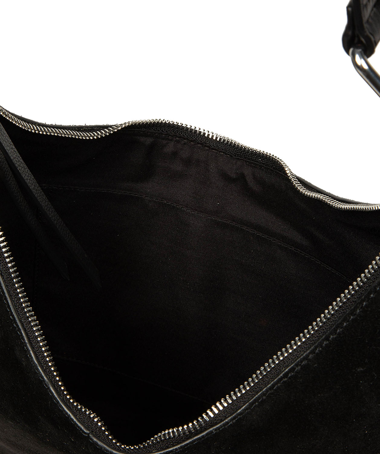 'Kacey' Black Suede & Leather Shoulder Bag