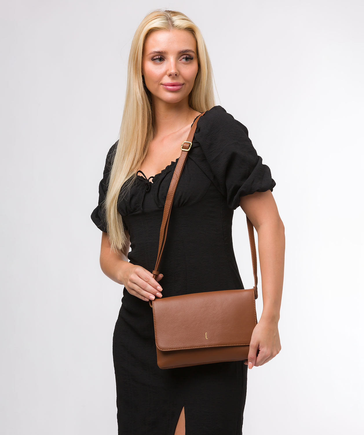 Izzy crossbody bag back view with shoulder strap