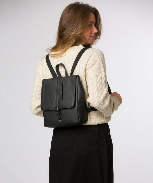 Danica backpack fold-over top with magnetic press stud fastener