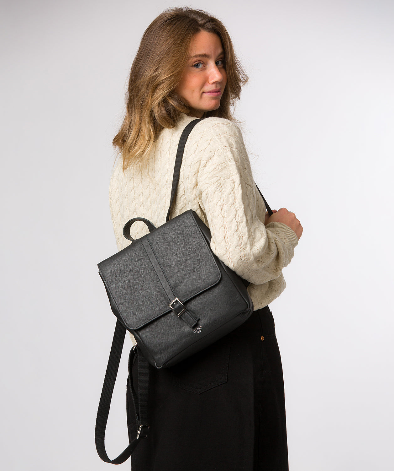Danica backpack side profile showing profile silhouette