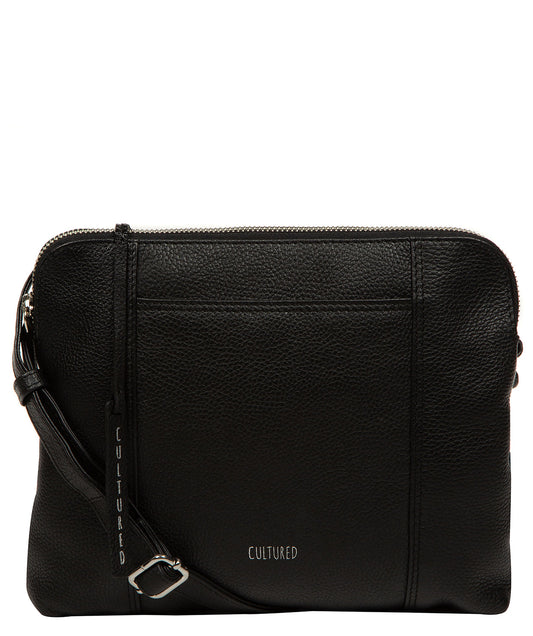 Celina crossbody bag side profile with adjustable leather strap