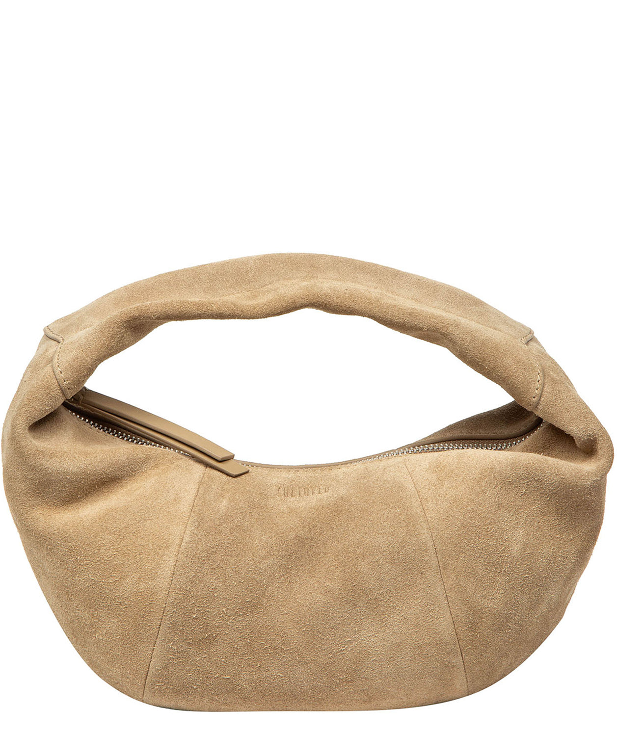 'Siobhan' Beige Suede Grab Bag