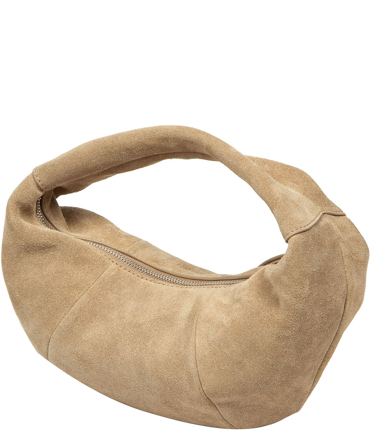 'Siobhan' Beige Suede Grab Bag