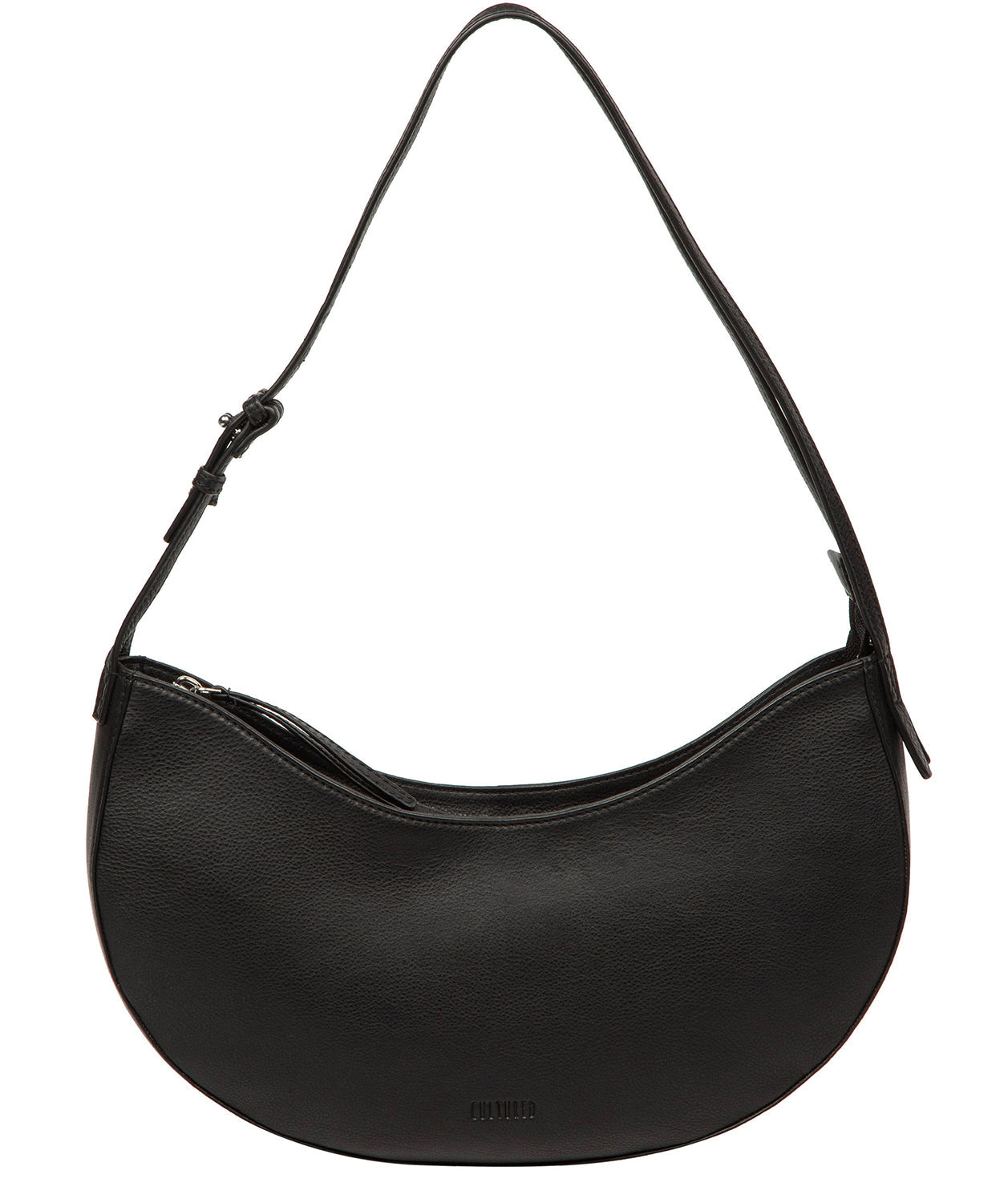 'Consuelo' Black Leather Grab Bag
