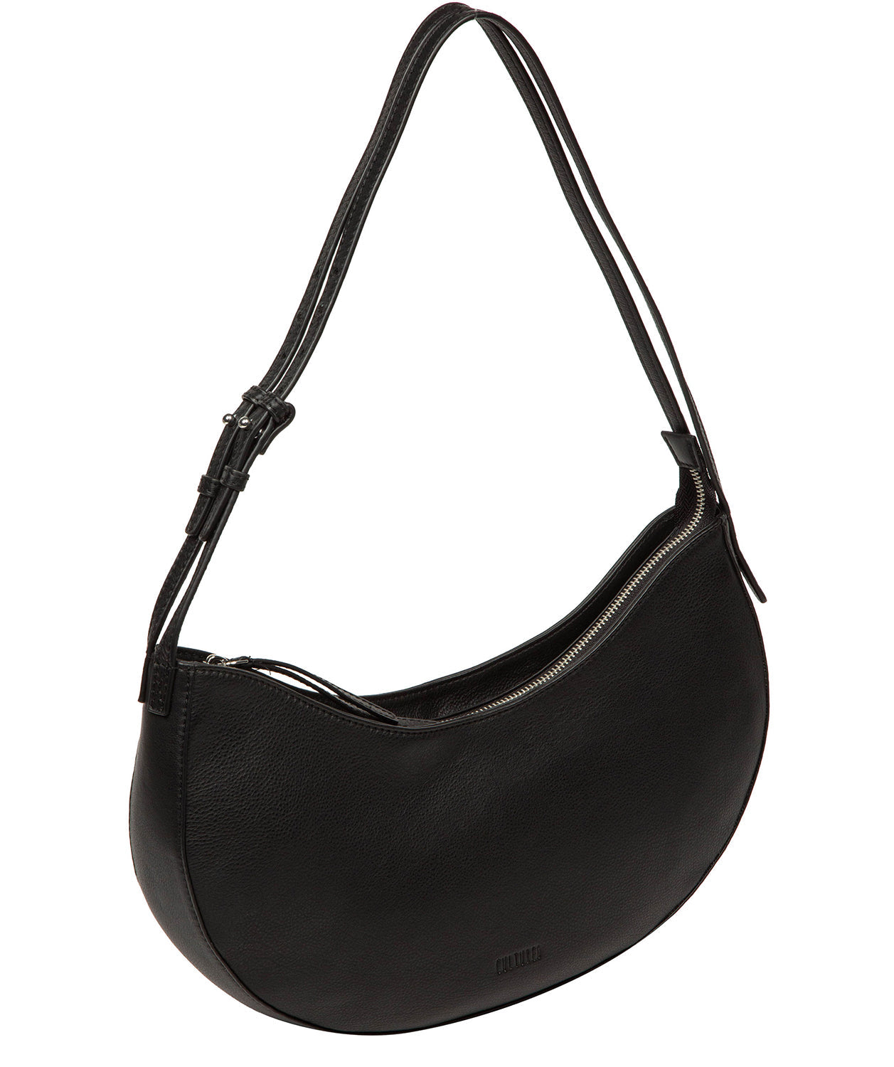 'Consuelo' Black Leather Grab Bag