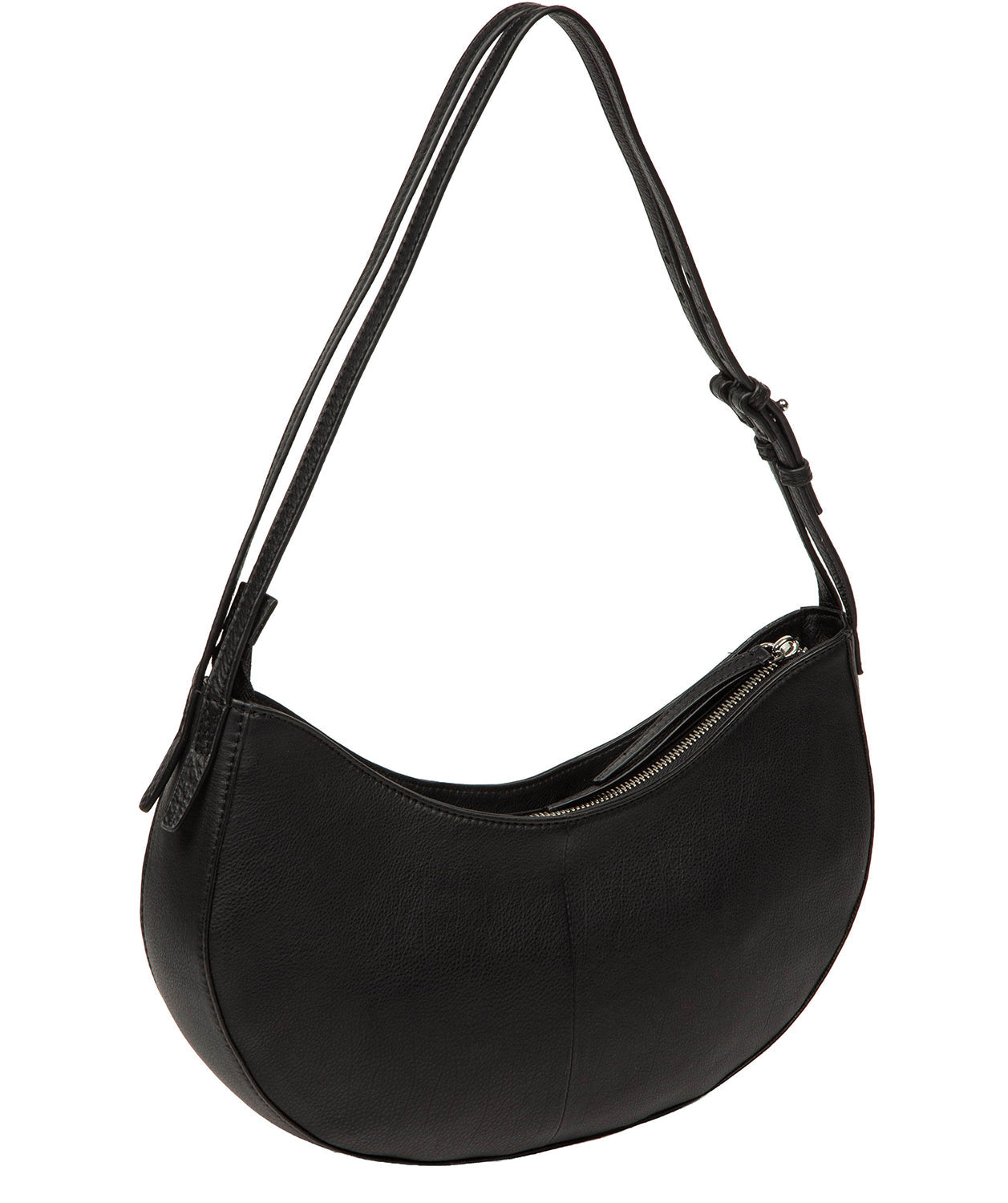 'Consuelo' Black Leather Grab Bag
