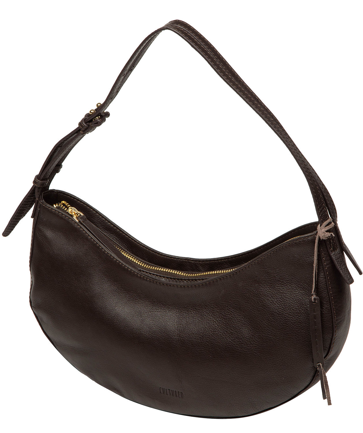'Consuelo' Cocoa Leather Grab Bag