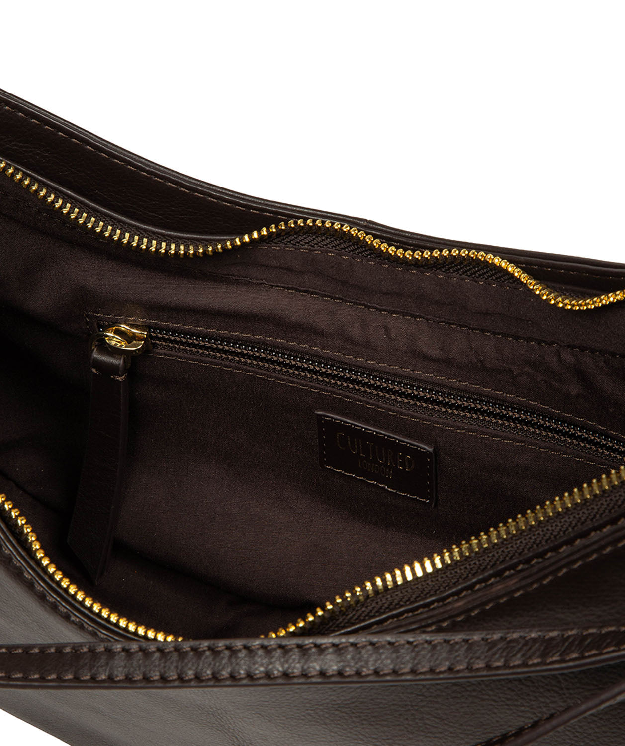 'Consuelo' Cocoa Leather Grab Bag