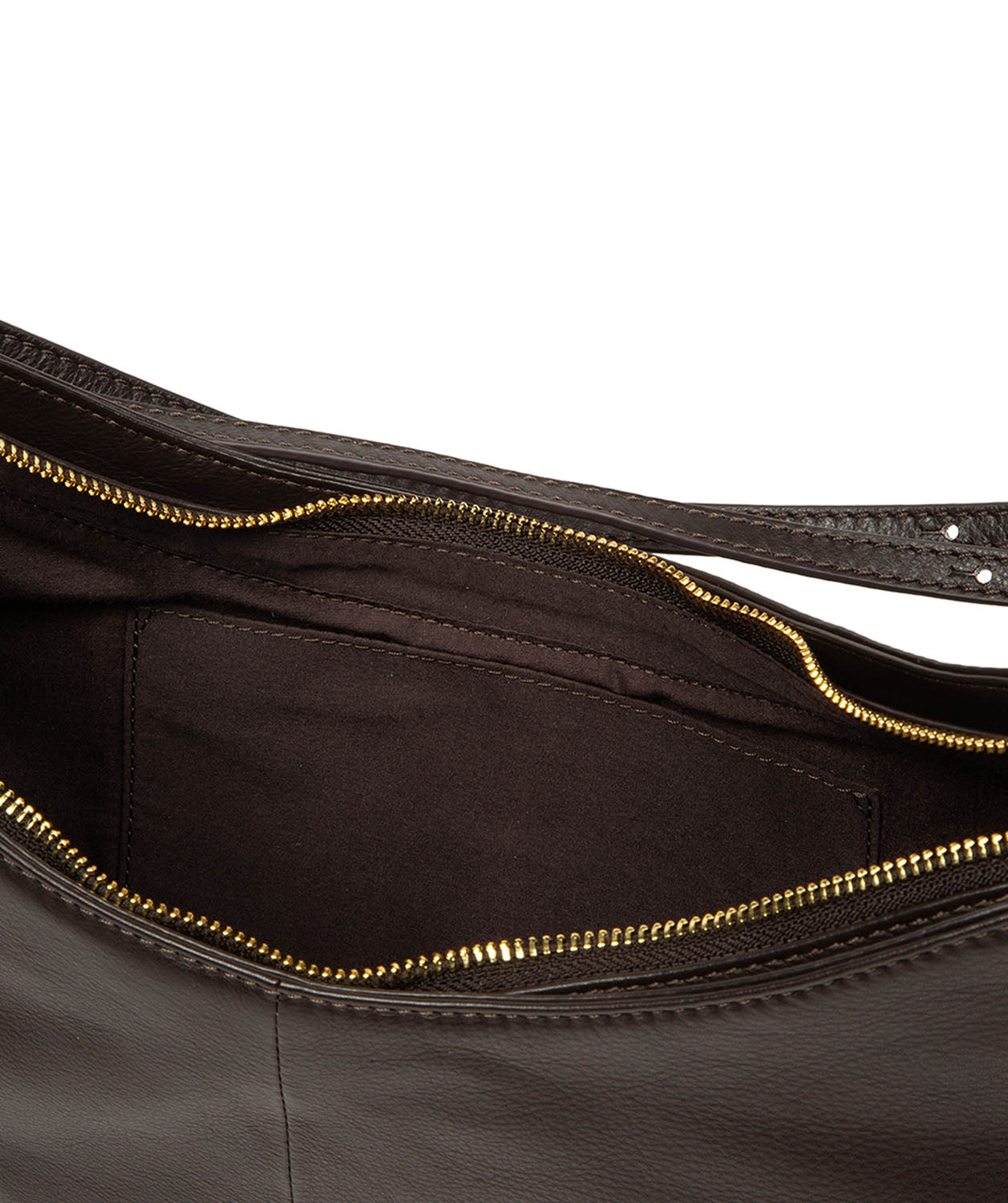 'Consuelo' Cocoa Leather Grab Bag