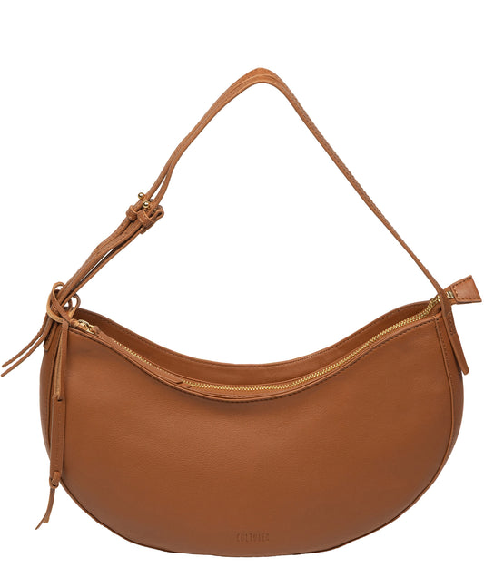 'Consuelo' Tan Leather Grab Bag