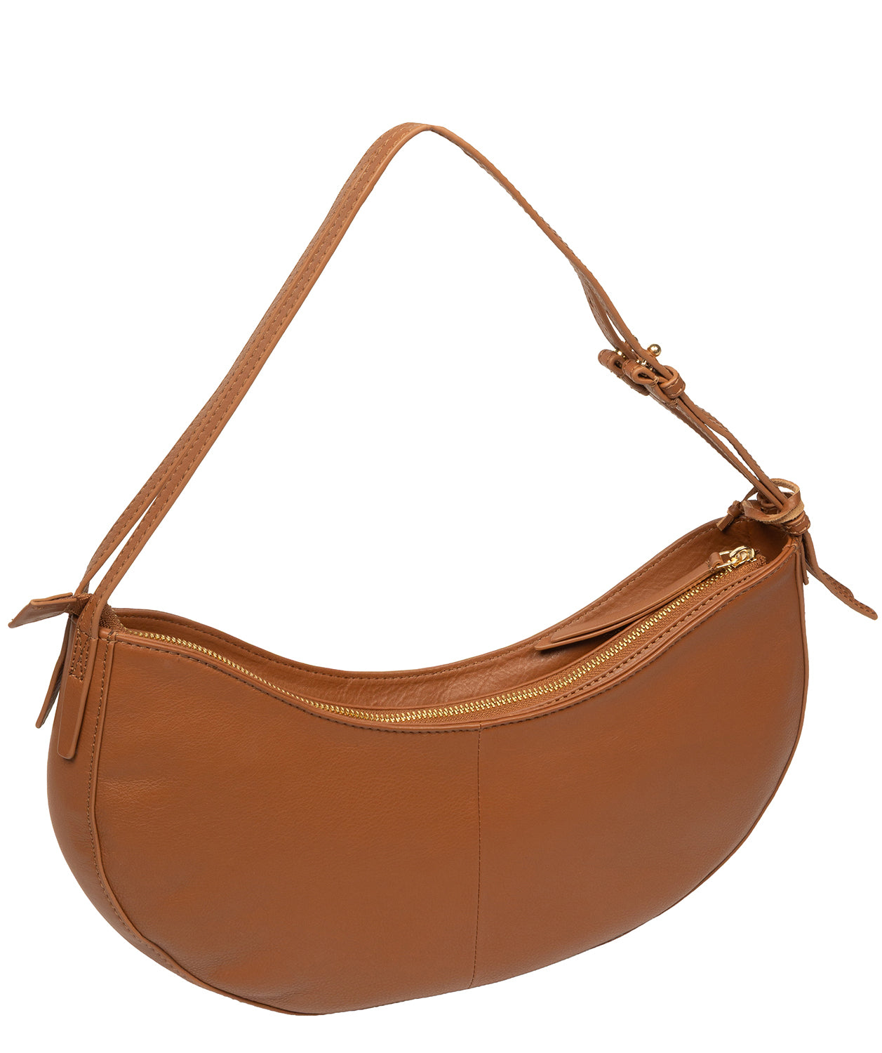 'Consuelo' Tan Leather Grab Bag