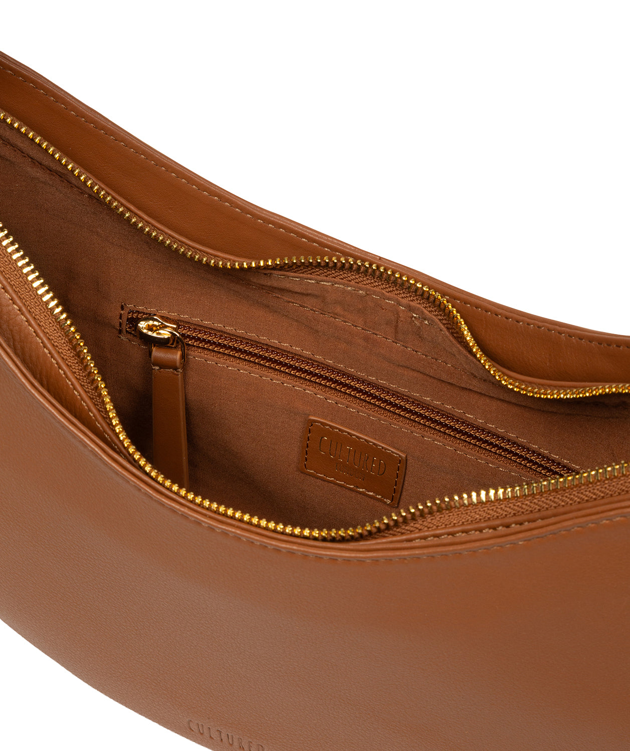 'Consuelo' Tan Leather Grab Bag