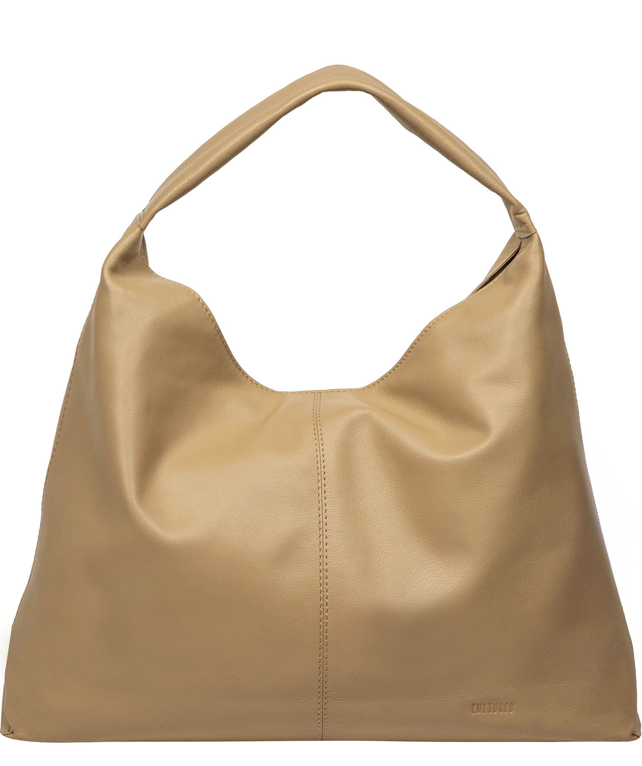 'Aspen' Beige Leather Tote Bag