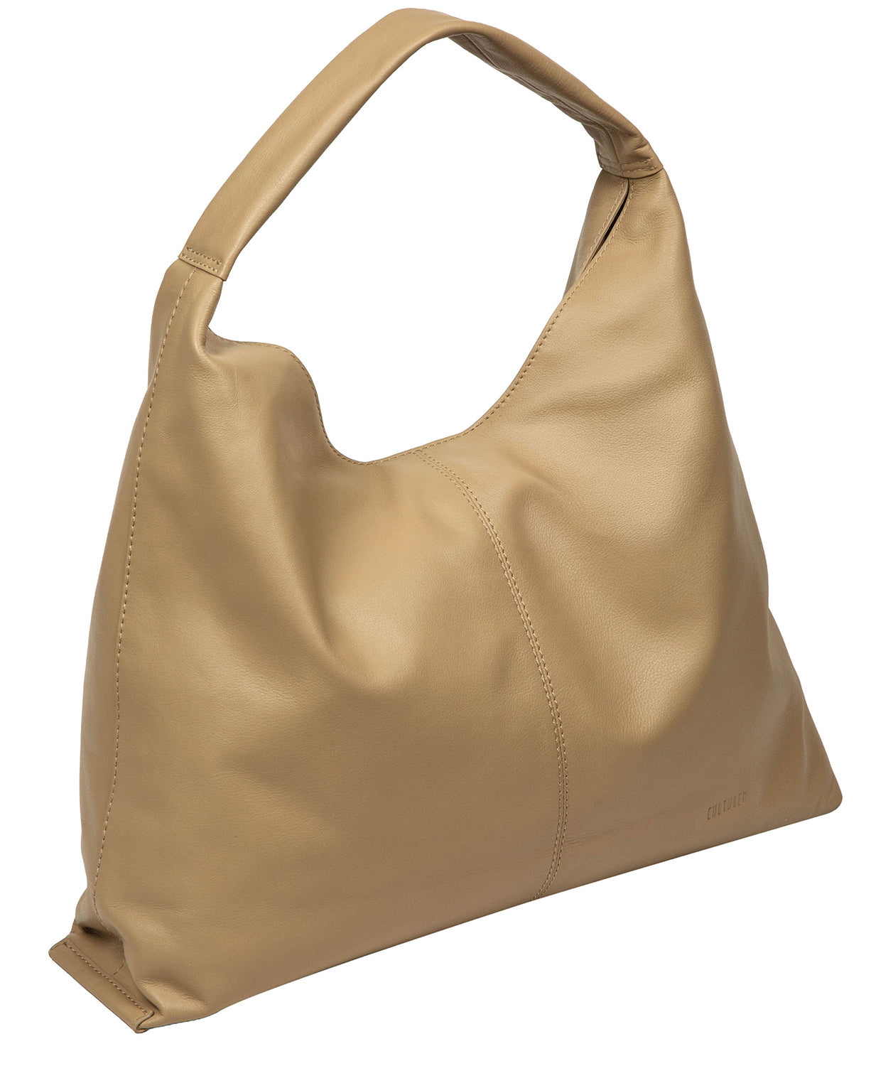 'Aspen' Beige Leather Tote Bag