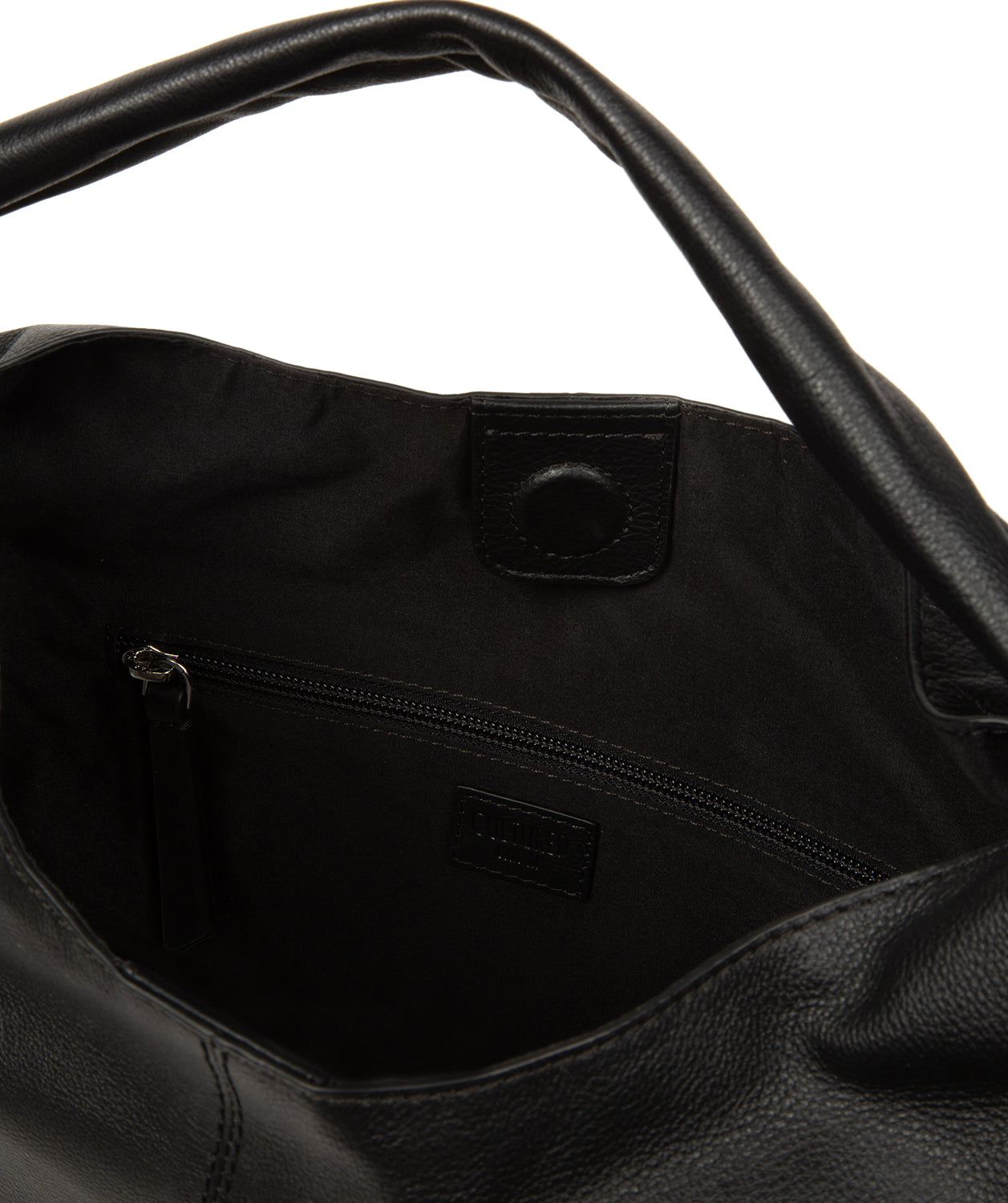 'Aspen' Black Leather Tote Bag