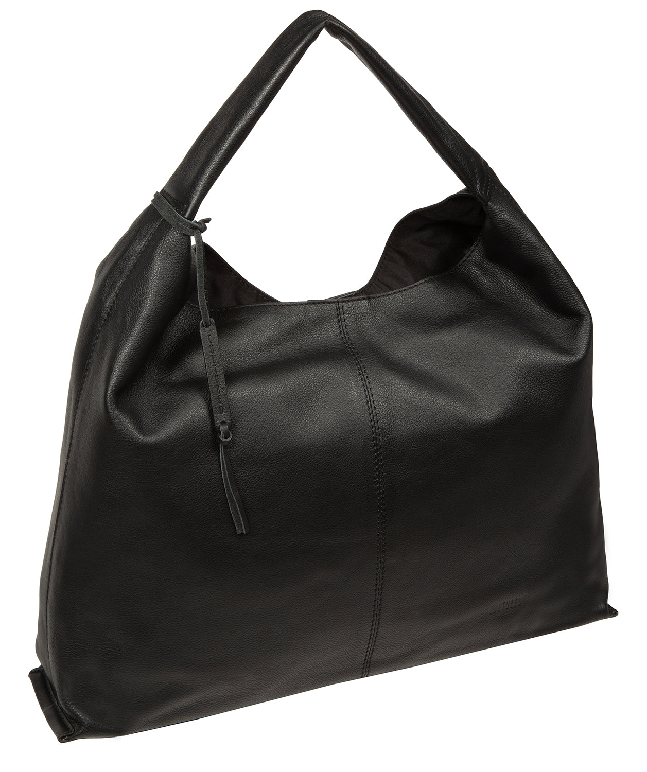 'Aspen' Black Leather Tote Bag