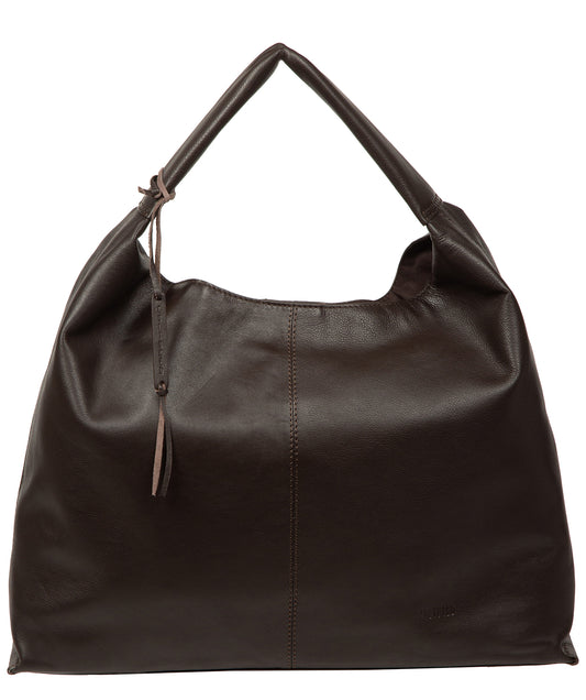 'Aspen' Cocoa Leather Tote Bag