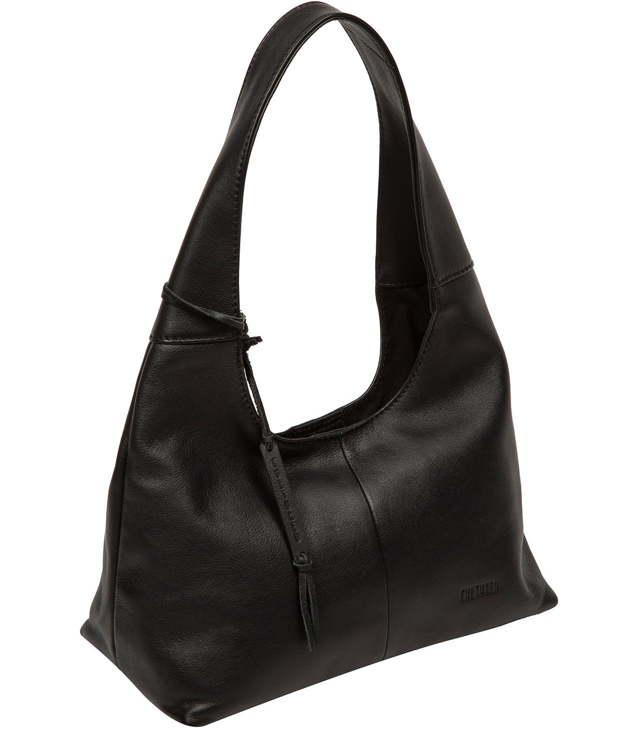 'Phoenix' Black Leather Grab Bag