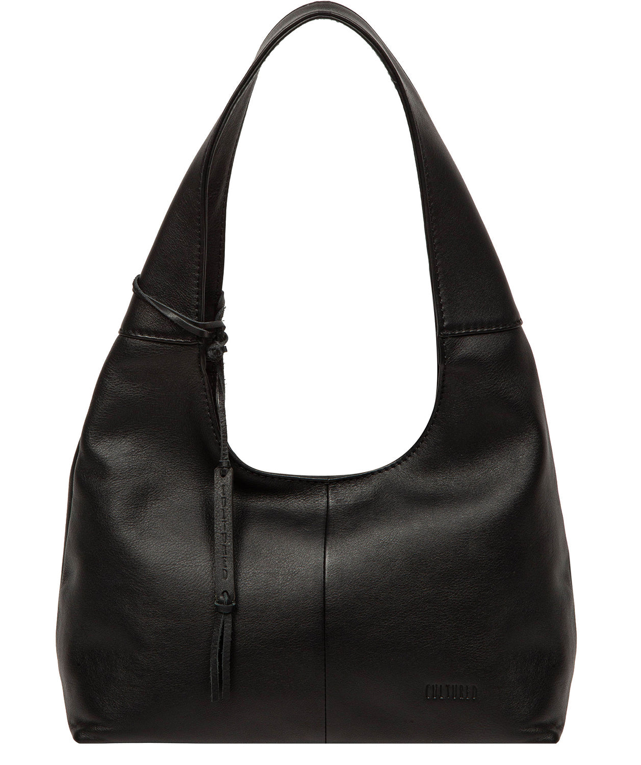 'Phoenix' Black Leather Grab Bag