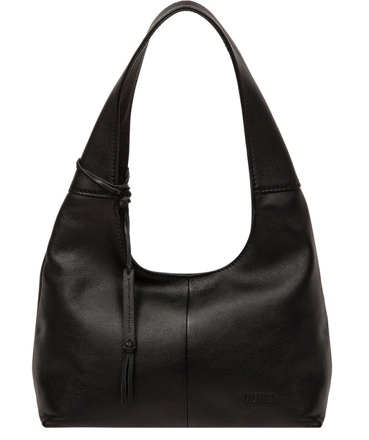 'Phoenix' Black Leather Grab Bag