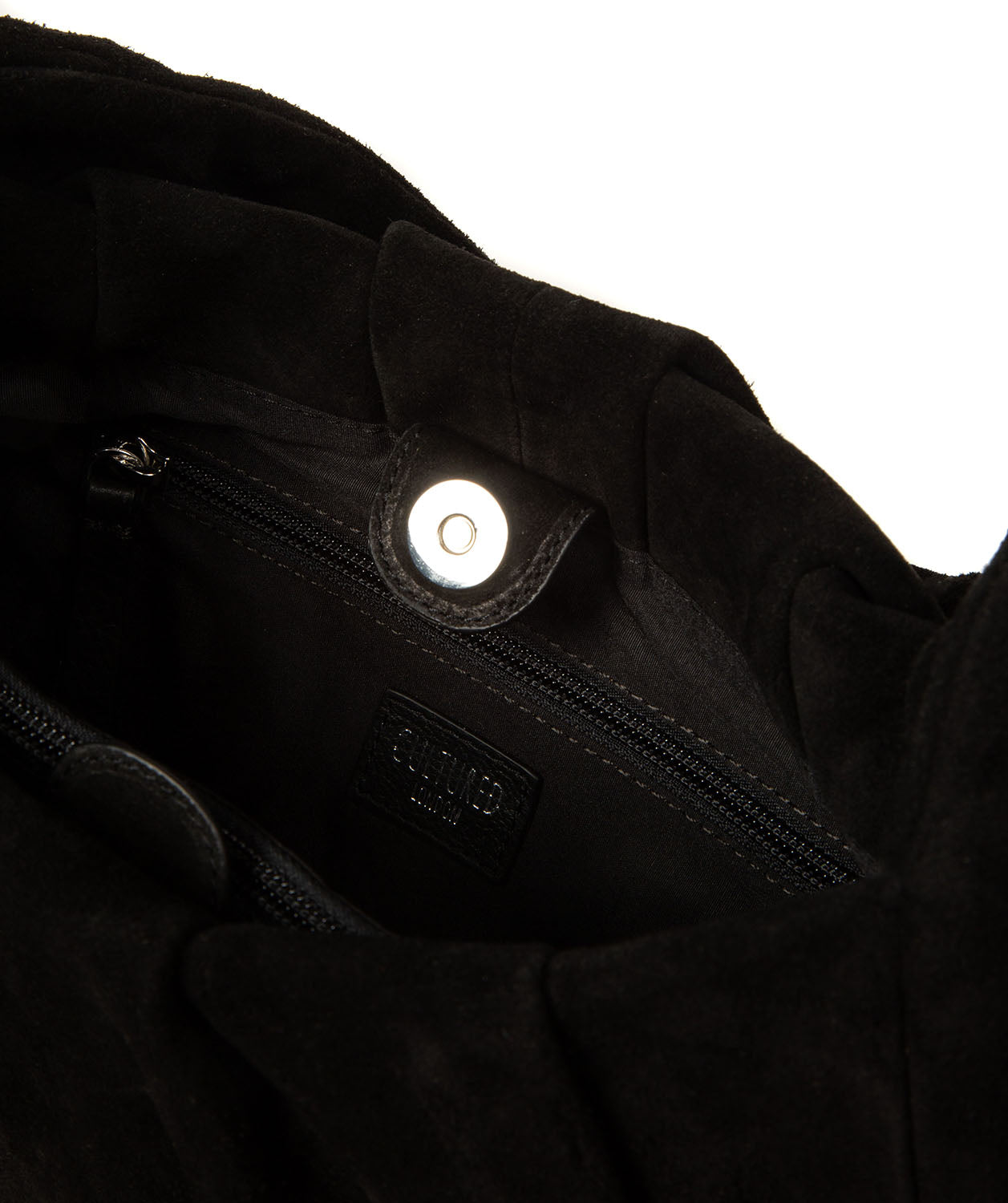 'Beatriz' Black Suede Handbag