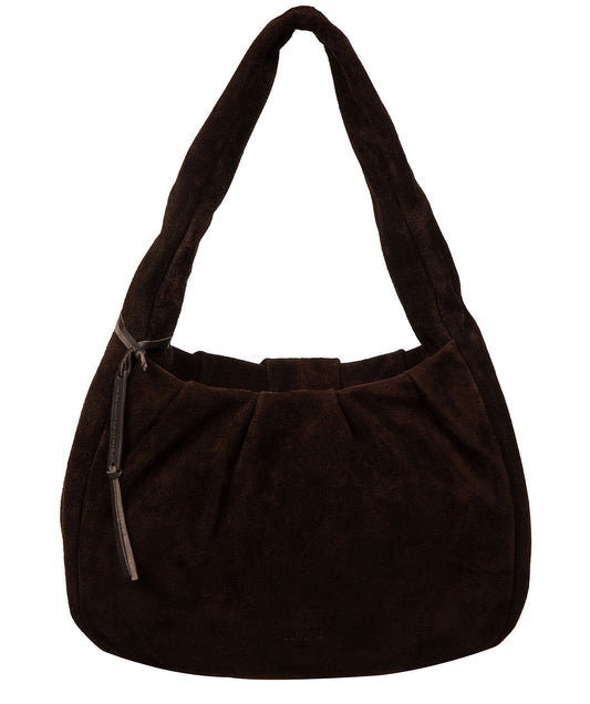 'Beatriz' Cocoa Suede Handbag