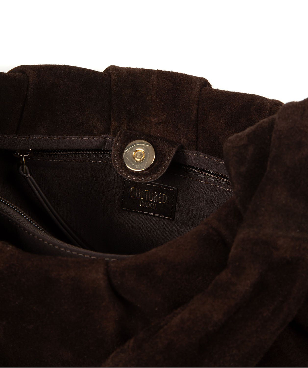 'Beatriz' Cocoa Suede Handbag