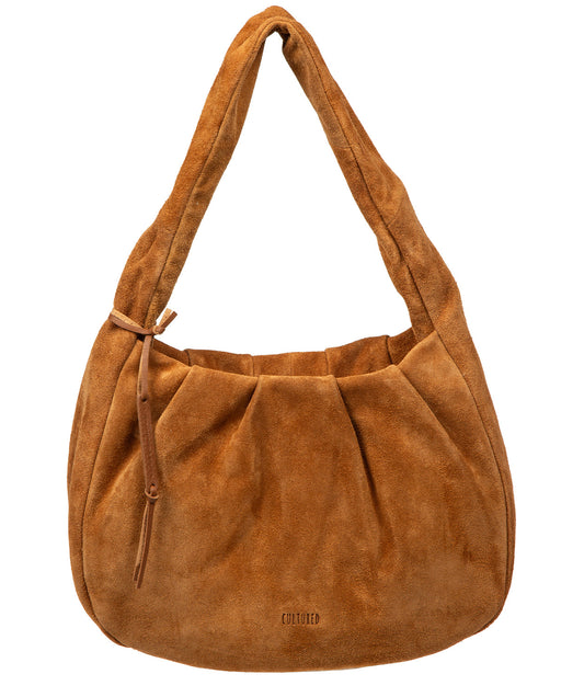 'Beatriz' Tan Suede Handbag