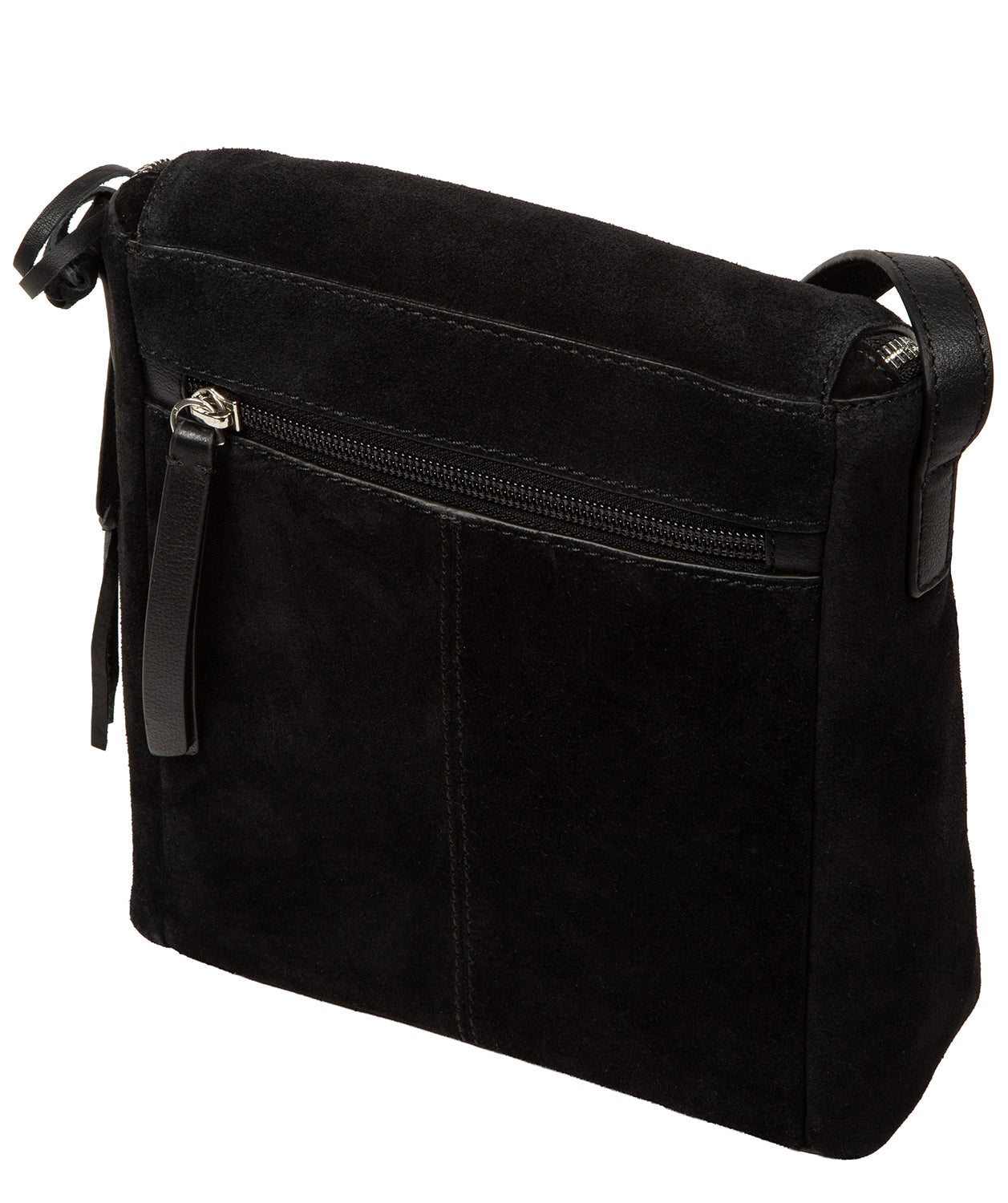 'Luisana' Black Suede Cross Body Bag