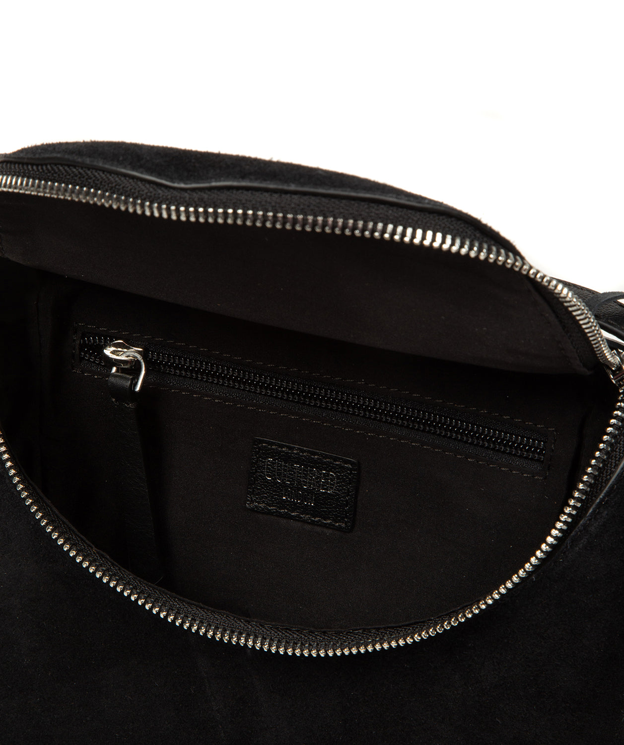 'Luisana' Black Suede Cross Body Bag