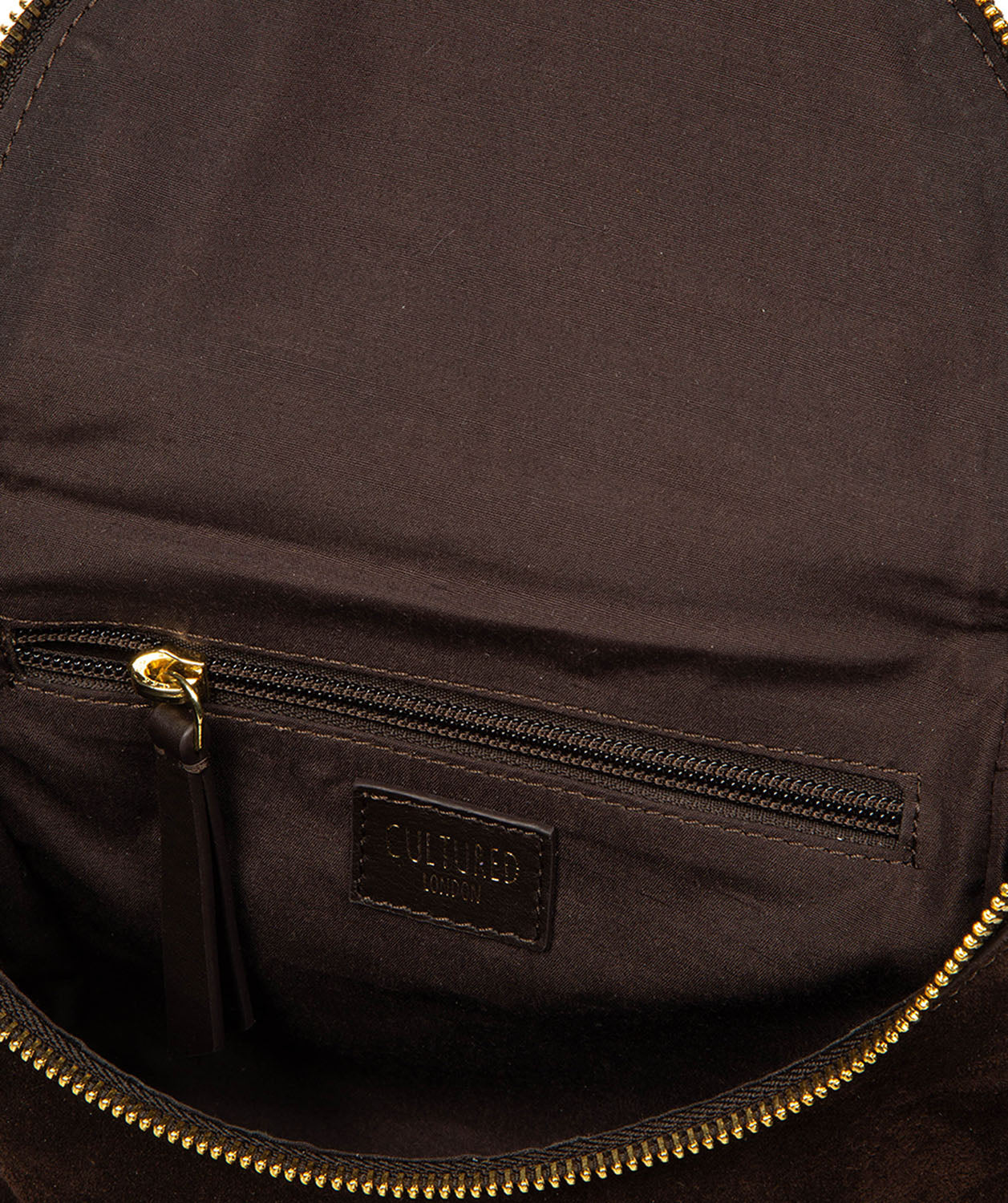 'Luisana' Cocoa Suede Cross Body Bag