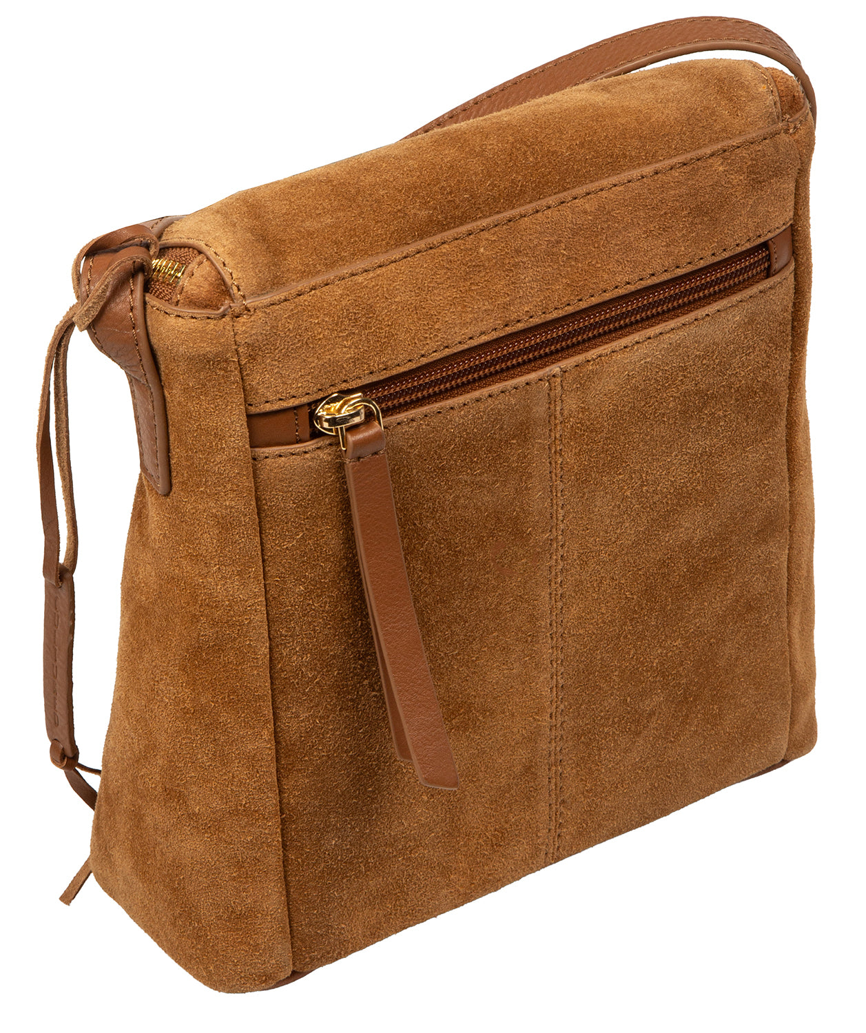 'Luisana' Tan Suede Cross Body Bag