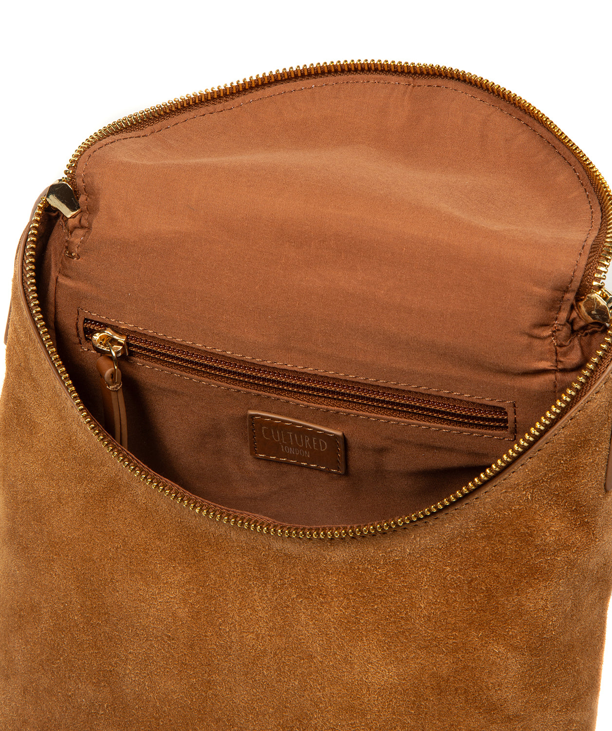 'Luisana' Tan Suede Cross Body Bag