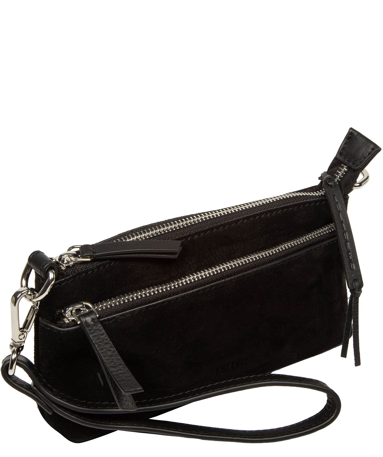 'Rosalia' Black Suede & Leather Evening & Clutch Bag