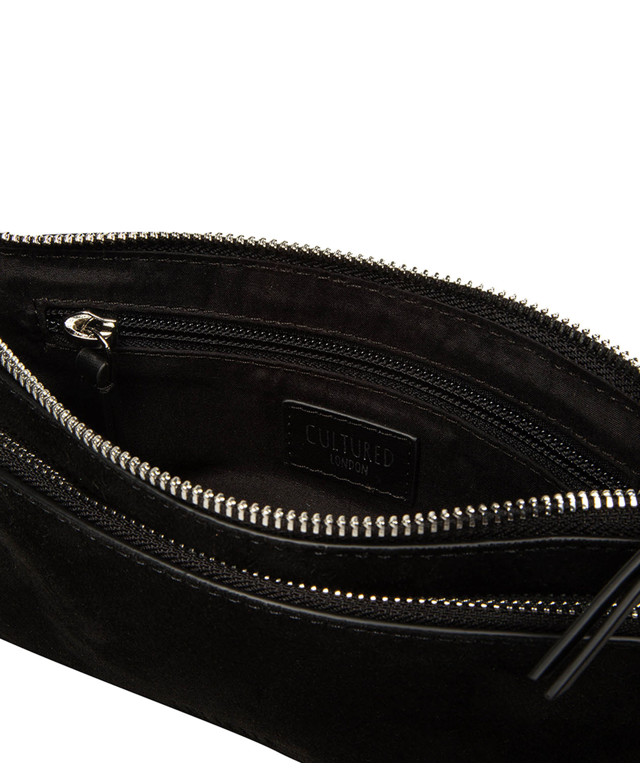 'Rosalia' Black Suede & Leather Evening & Clutch Bag