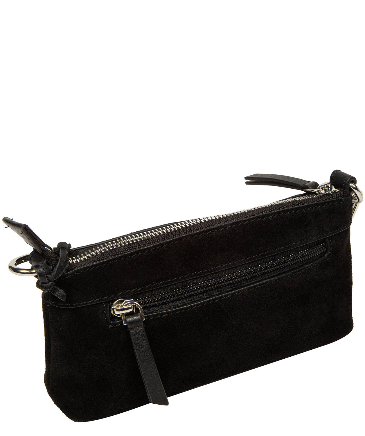 'Rosalia' Black Suede & Leather Evening & Clutch Bag