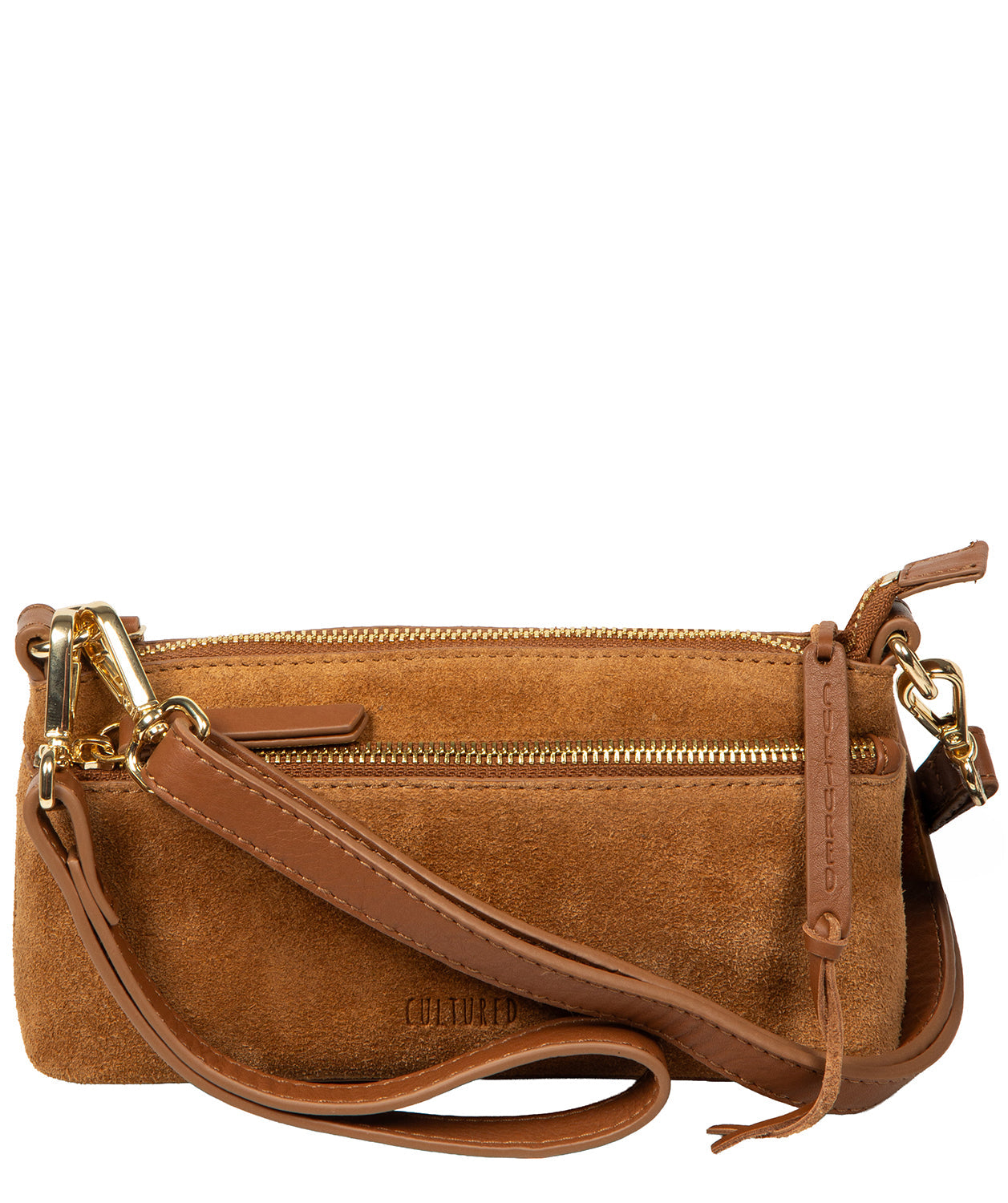 'Rosalia' Tan Suede & Leather Evening & Clutch Bag