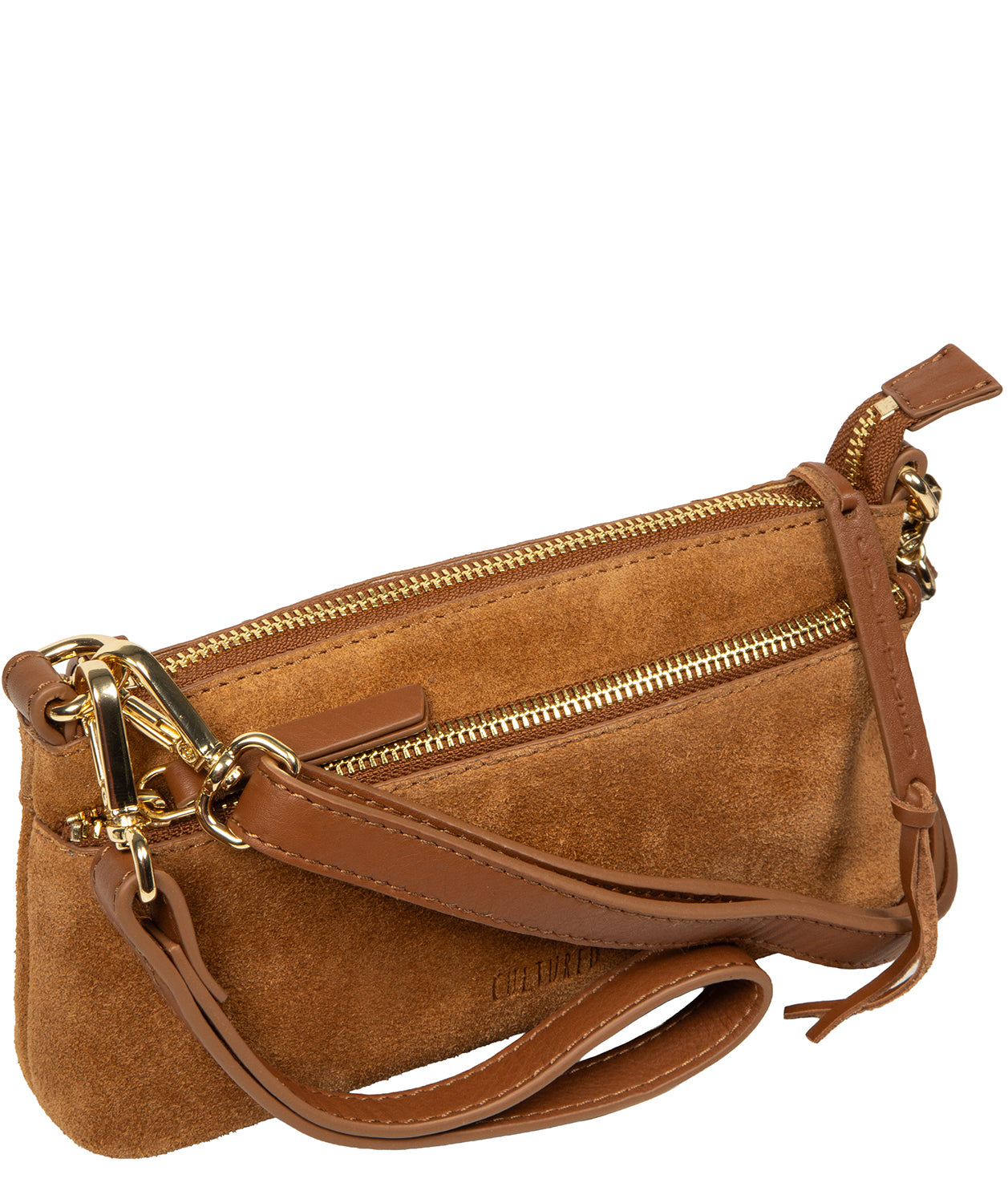 'Rosalia' Tan Suede & Leather Evening & Clutch Bag