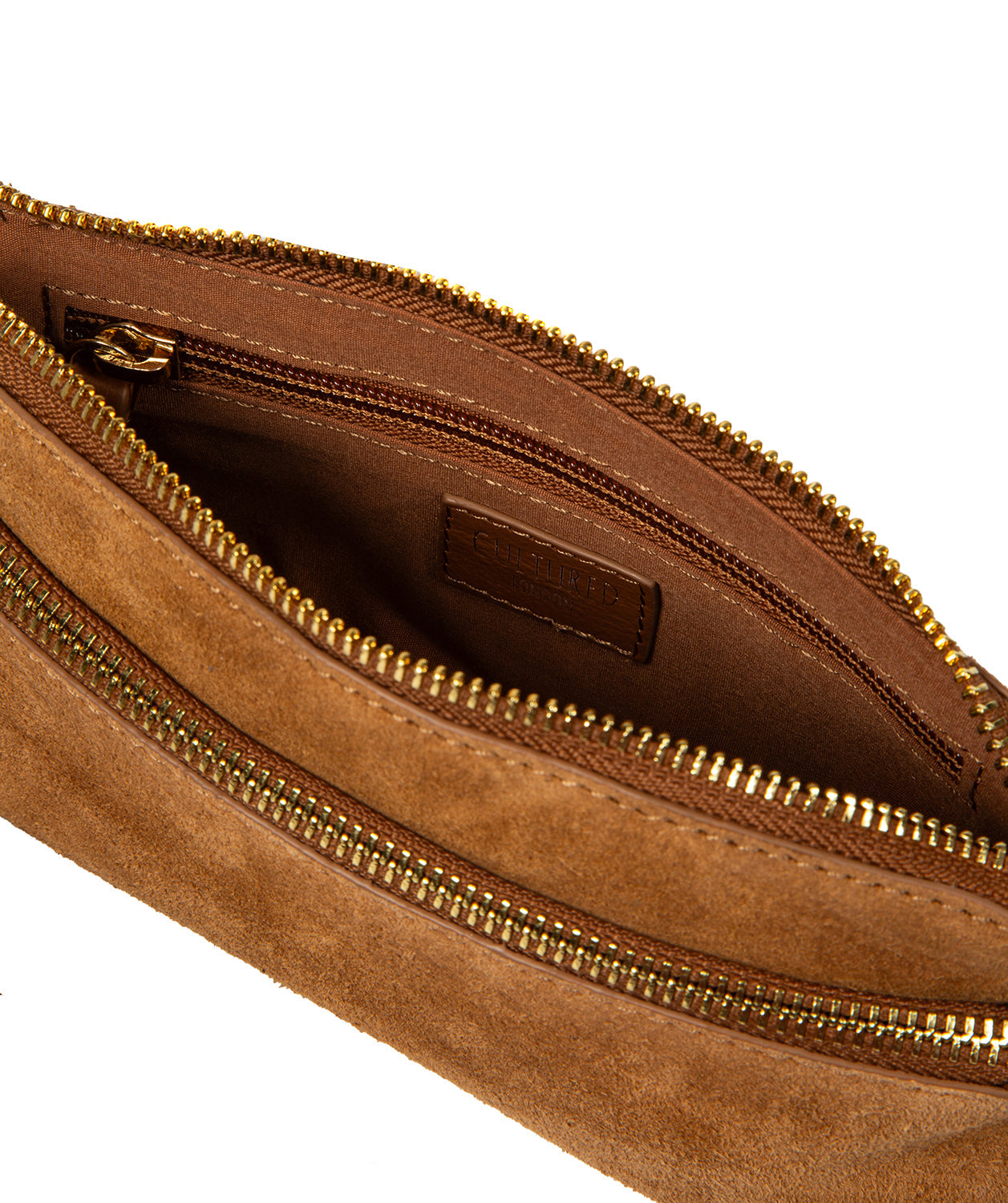'Rosalia' Tan Suede & Leather Evening & Clutch Bag