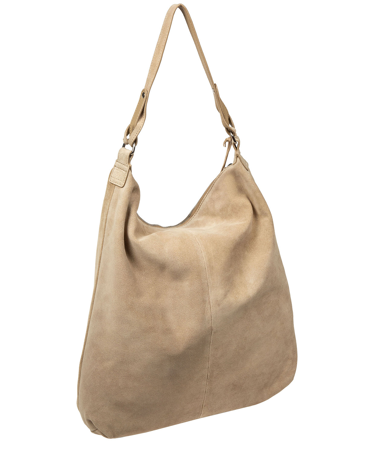 'Harmony' Beige Suede Leather Tote Bag