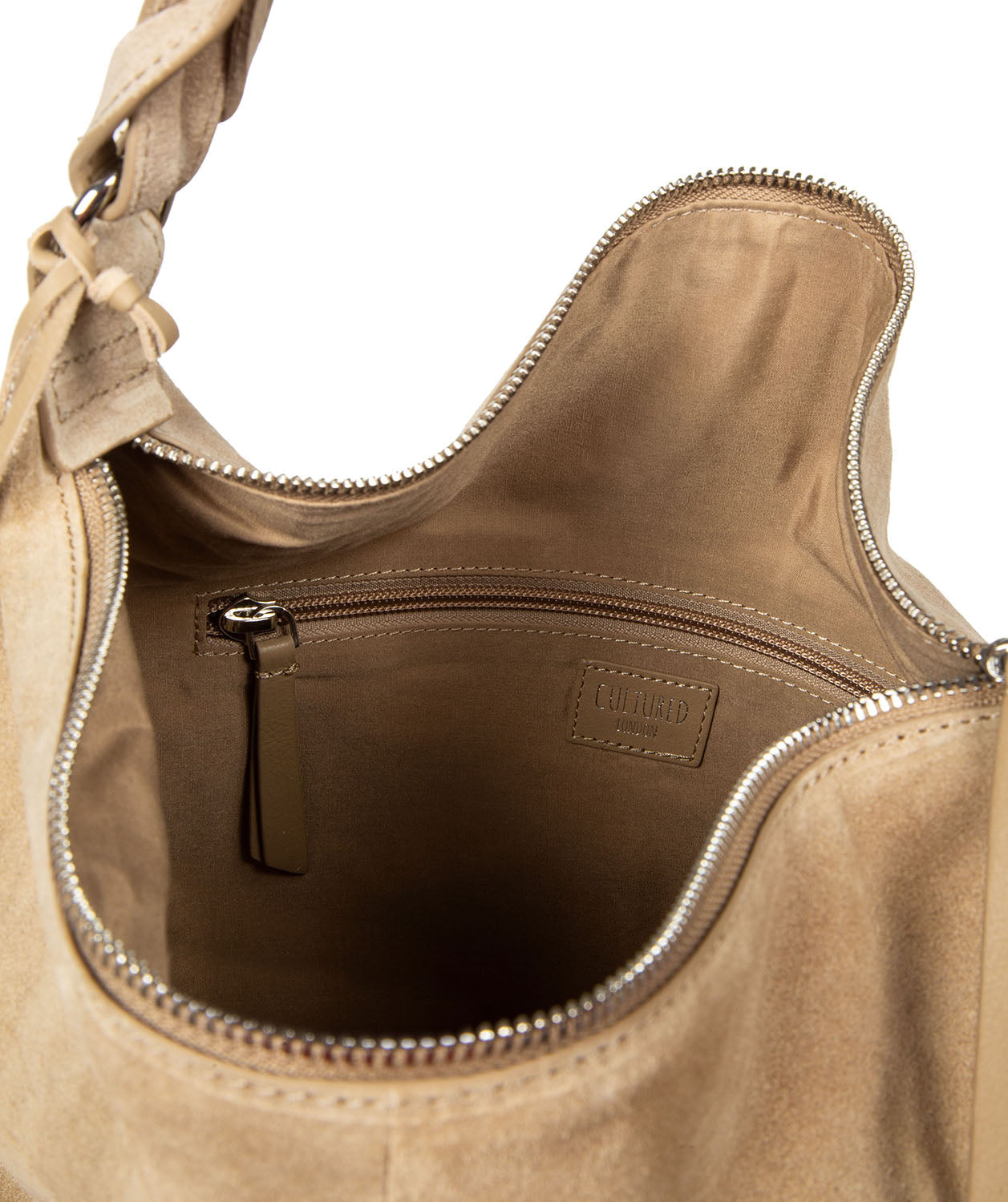 'Harmony' Beige Suede Leather Tote Bag
