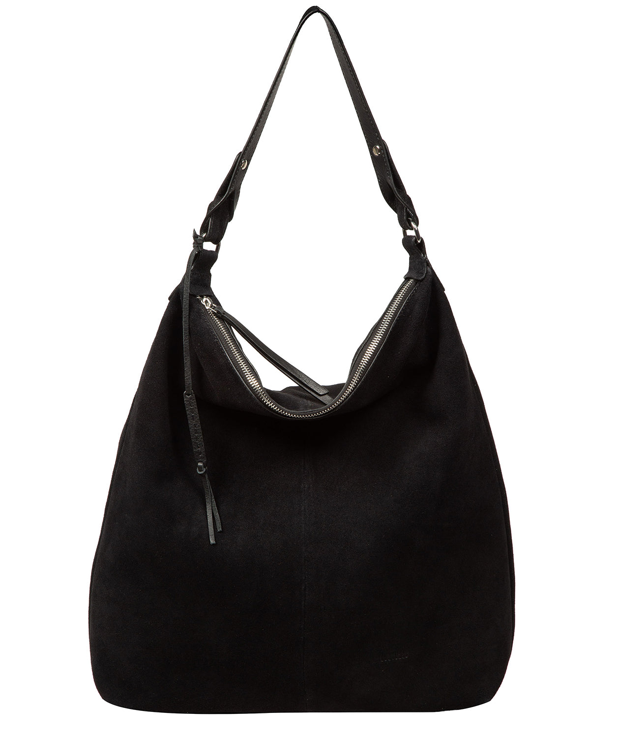 'Harmony' Black Suede Leather Tote Bag