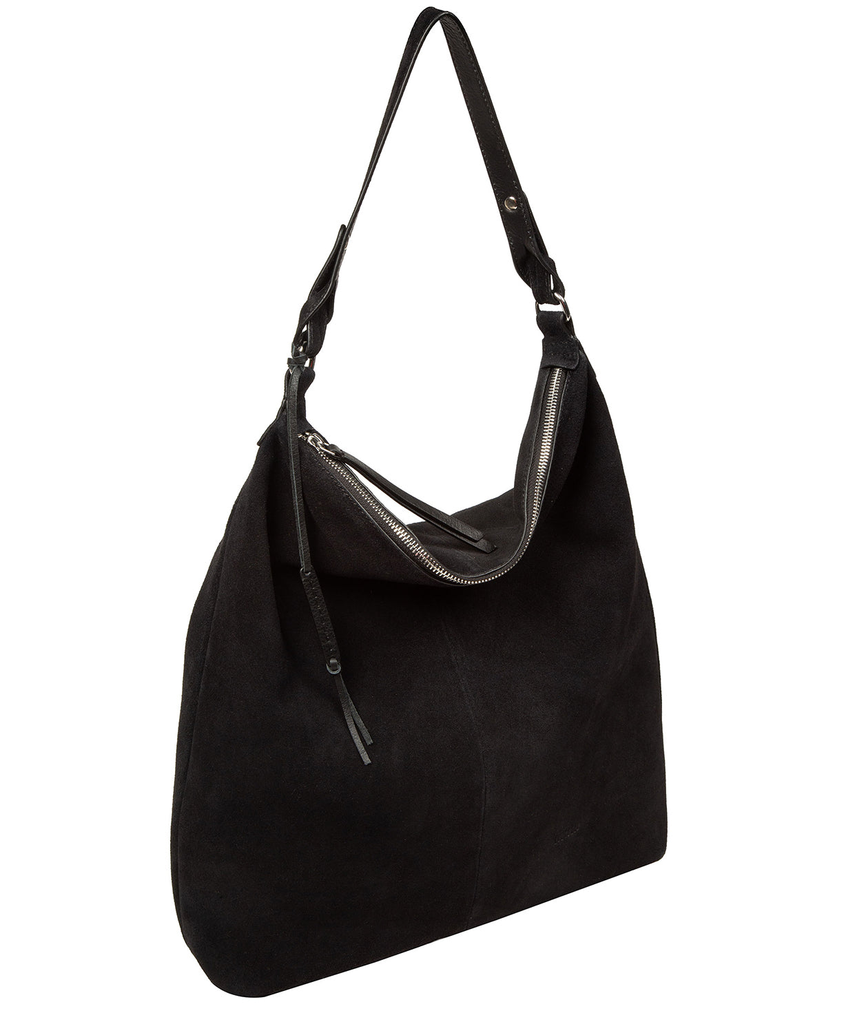 'Harmony' Black Suede Leather Tote Bag