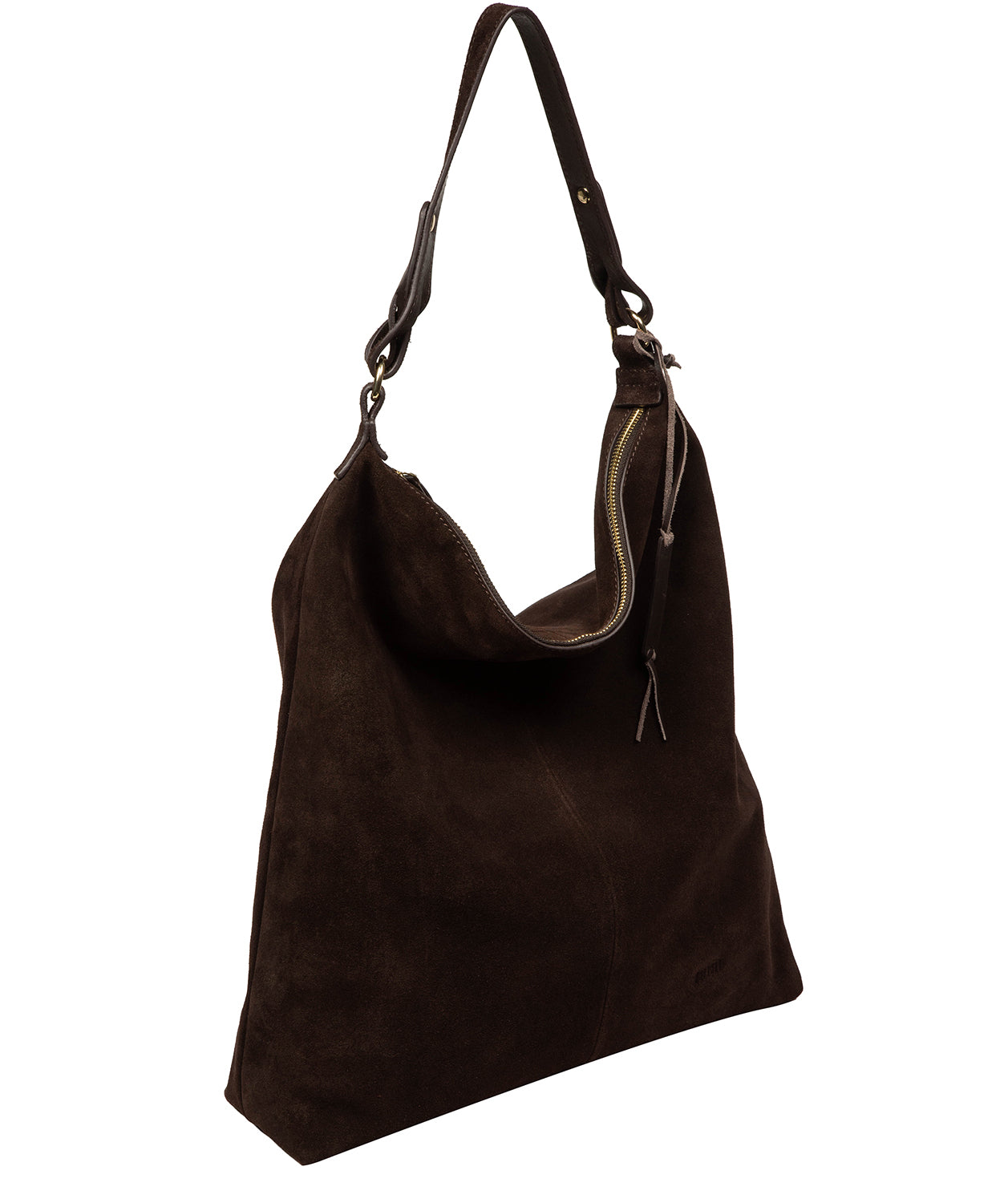 'Harmony' Cocoa Suede Leather Tote Bag