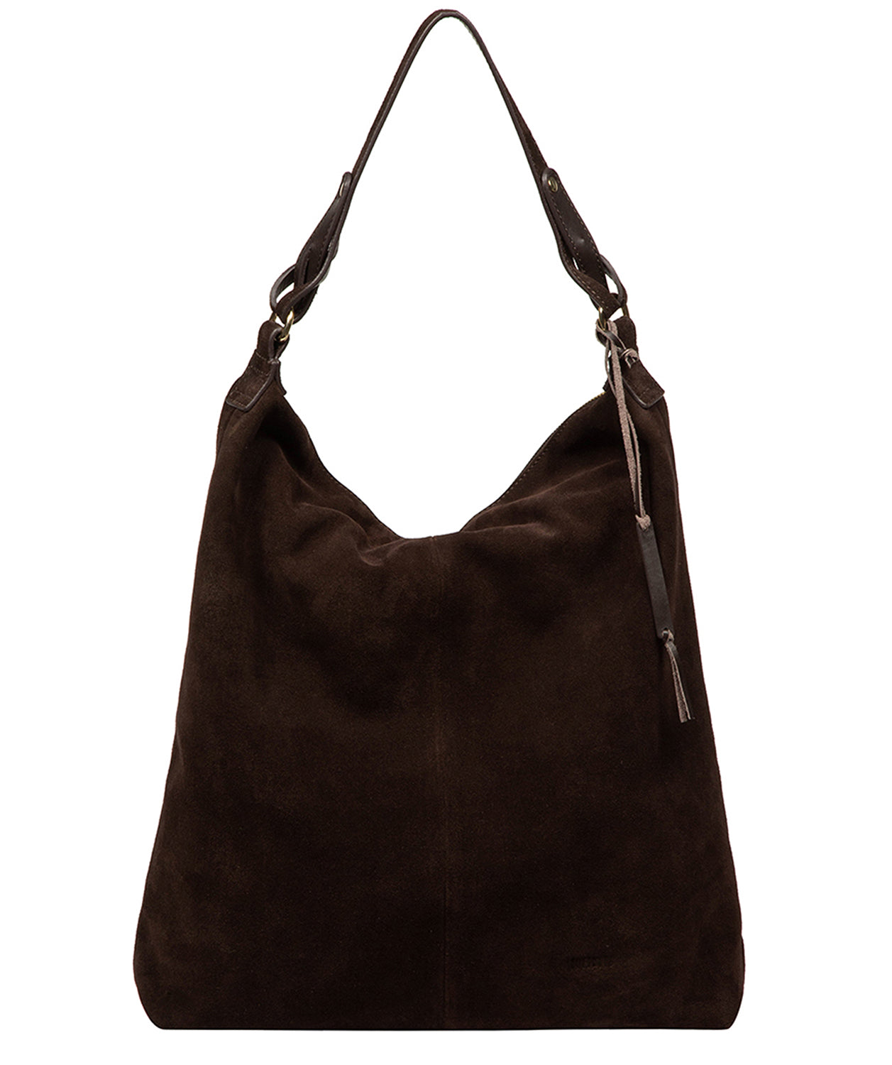 'Harmony' Cocoa Suede Leather Tote Bag