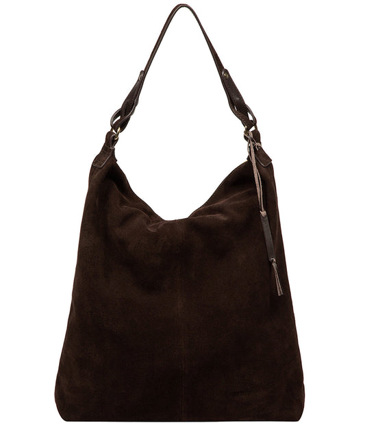 'Harmony' Cocoa Suede Leather Tote Bag