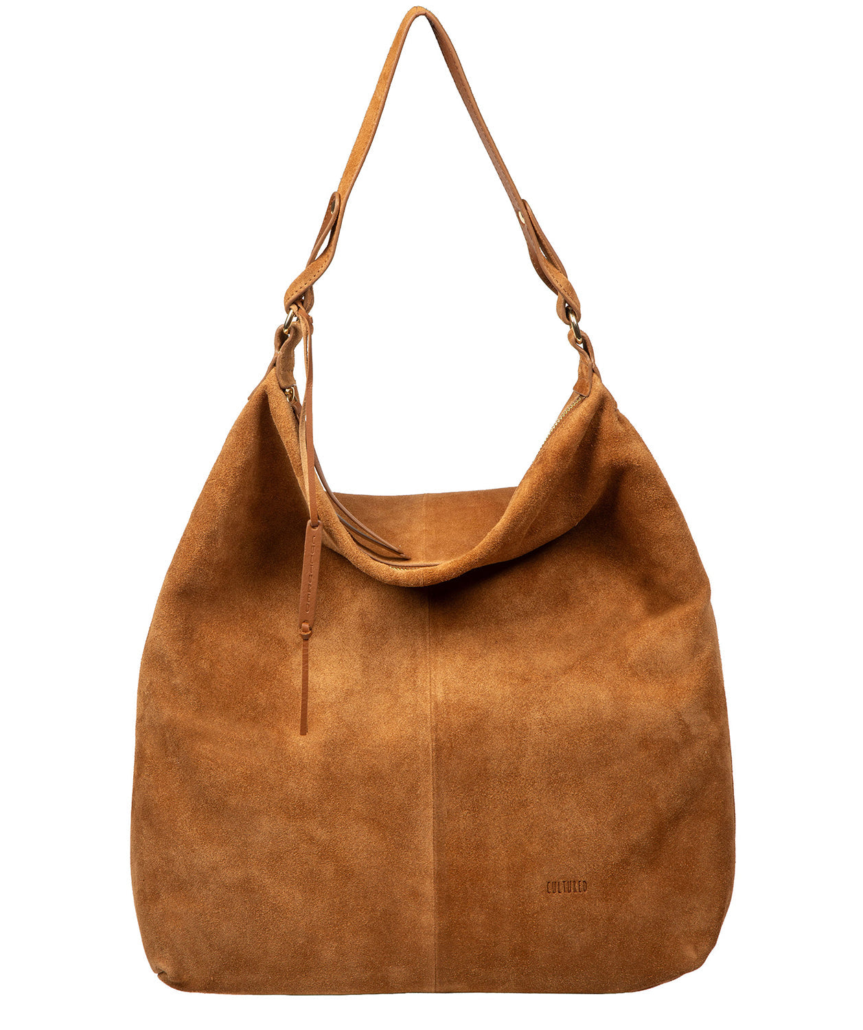 'Harmony' Tan Suede Leather Tote Bag