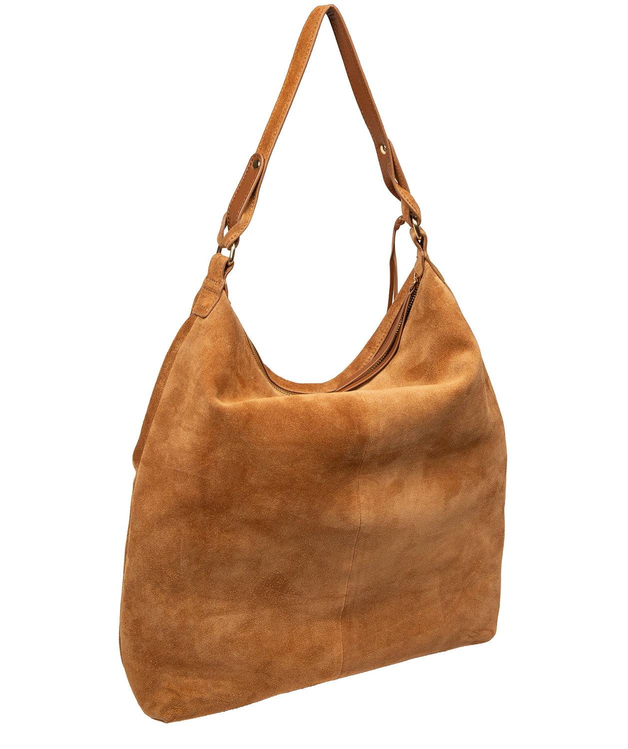 'Harmony' Tan Suede Leather Tote Bag